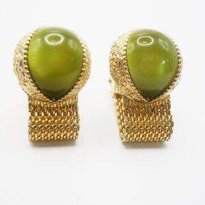 Vintage SWANK Mesh Wrap Cufflinks gold tone classic Men's Formal Accessory
